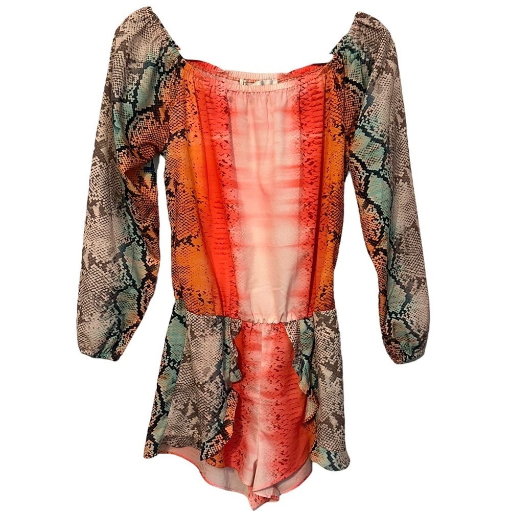 Lovers + Friends Carmella Aztec Python Off Should… - image 3